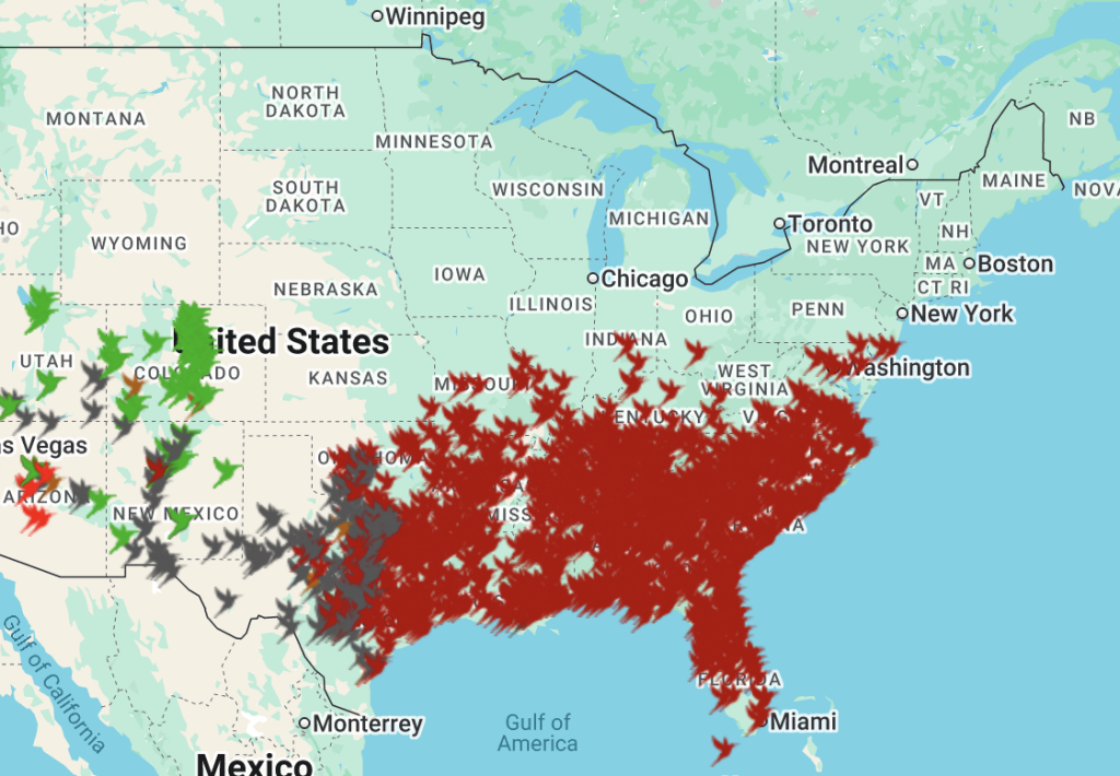 Hummingbird Central Migration Map